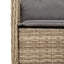 spisebordssæt til haven 5 dele med hynder polyrattan beige