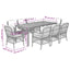spisebordssæt til haven 9 dele med hynder polyrattan sort