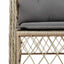 spisebordssæt til haven 9 dele med hynder polyrattan beige