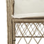 spisebordssæt til haven 5 dele med hynder polyrattan beige