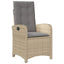 spisebordssæt til haven 9 dele med hynder polyrattan beige