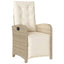 spisebordssæt til haven 7 dele med hynder polyrattan beige