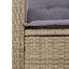 spisebordssæt til haven 7 dele med hynder polyrattan beige
