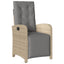spisebordssæt til haven 5 dele med hynder polyrattan beige