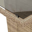 spisebordssæt til haven 9 dele med hynder polyrattan beige