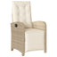 spisebordssæt til haven 5 dele med hynder polyrattan beige