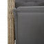 spisebordssæt til haven 5 dele med hynder polyrattan beige