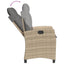 spisebordssæt til haven 7 dele med hynder polyrattan beige
