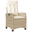 spisebordssæt til haven 7 dele med hynder polyrattan beige