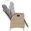 spisebordssæt til haven 9 dele med hynder polyrattan beige