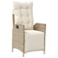 spisebordssæt til haven 5 dele med hynder polyrattan beige
