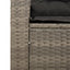 sofasæt 5 dele med hynder polyrattan akacietræ grå
