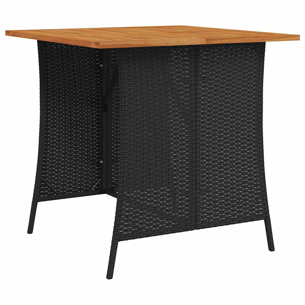 sofasæt til haven 6 dele med hynder L-formet polyrattan sort