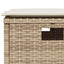 sofasæt til haven 6 dele med hynder L-formet polyrattan beige