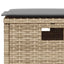 sofasæt til haven 6 dele med hynder L-formet polyrattan beige
