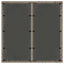 havebord med glastop 90x90x75 cm polyrattan grå