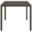 havebord med glastop 150x90x75 cm polyrattan brun