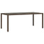 havebord med glastop 190x90x75 cm polyrattan brun