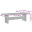 havebord med akacietop 240x90x75 cm polyrattan sort