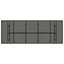 havebord med glastop 240x90x75 cm polyrattan brun