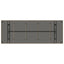 havebord med glastop 240x90x75 cm polyrattan grå