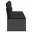 havesofa med hynder 4-personers sort polyrattan