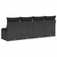 havesofa med hynder 4-personers sort polyrattan