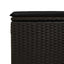 haveskammel med hynde sort 55x55x37 cm polyrattan