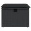 haveskammel med hynde 55x55x37 cm polyrattan sort