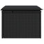 haveskammel med hynde sort 55x55x37 cm polyrattan
