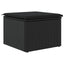 haveskammel med hynde sort 55x55x37 cm polyrattan