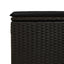 haveskammel med hynde sort 55x55x37 cm polyrattan