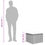 haveskammel med hynde sort 55x55x37 cm polyrattan