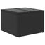 havebord med glasplade sort 55x55x37 cm polyrattan
