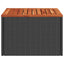 havebord sort 55x55x37 cm polyrattan og akacietræ