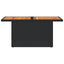 havebord 100x55x73 cm polyrattan og akacietræ sort