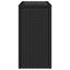 havebord med glastop 58x27,5x55 cm polyrattan sort