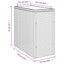 havebord med glastop 58x27,5x55 cm polyrattan sort