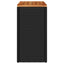 havesidebord med træplade sort 58x27,5x55 cm polyrattan