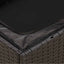 havesofa med hynder 3-personers sort polyrattan