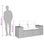 havesofa med hynder 2-personers sort polyrattan