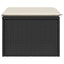 haveskammel med hynde 55x55x37 cm polyrattan sort