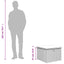 haveskammel med hynde 55x55x37 cm polyrattan sort