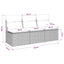 3-personers havesofa med hynder polyrattan sort