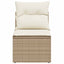 sofamodul til haven med hynder polyrattan beige