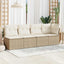 4-personers havesofa med hynder polyrattan beige