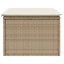 haveskammel med hynde 55x55x37 cm polyrattan beige