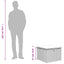 haveskammel med hynde 55x55x37 cm polyrattan beige