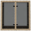 havebord med glastop 55x55x37 cm polyrattan beige