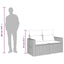 2-personers havesofa med hynder polyrattan beige